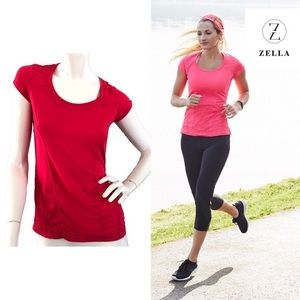 Zella ‘Sunny Run’ Short Sleeve Tee Pink Size Small